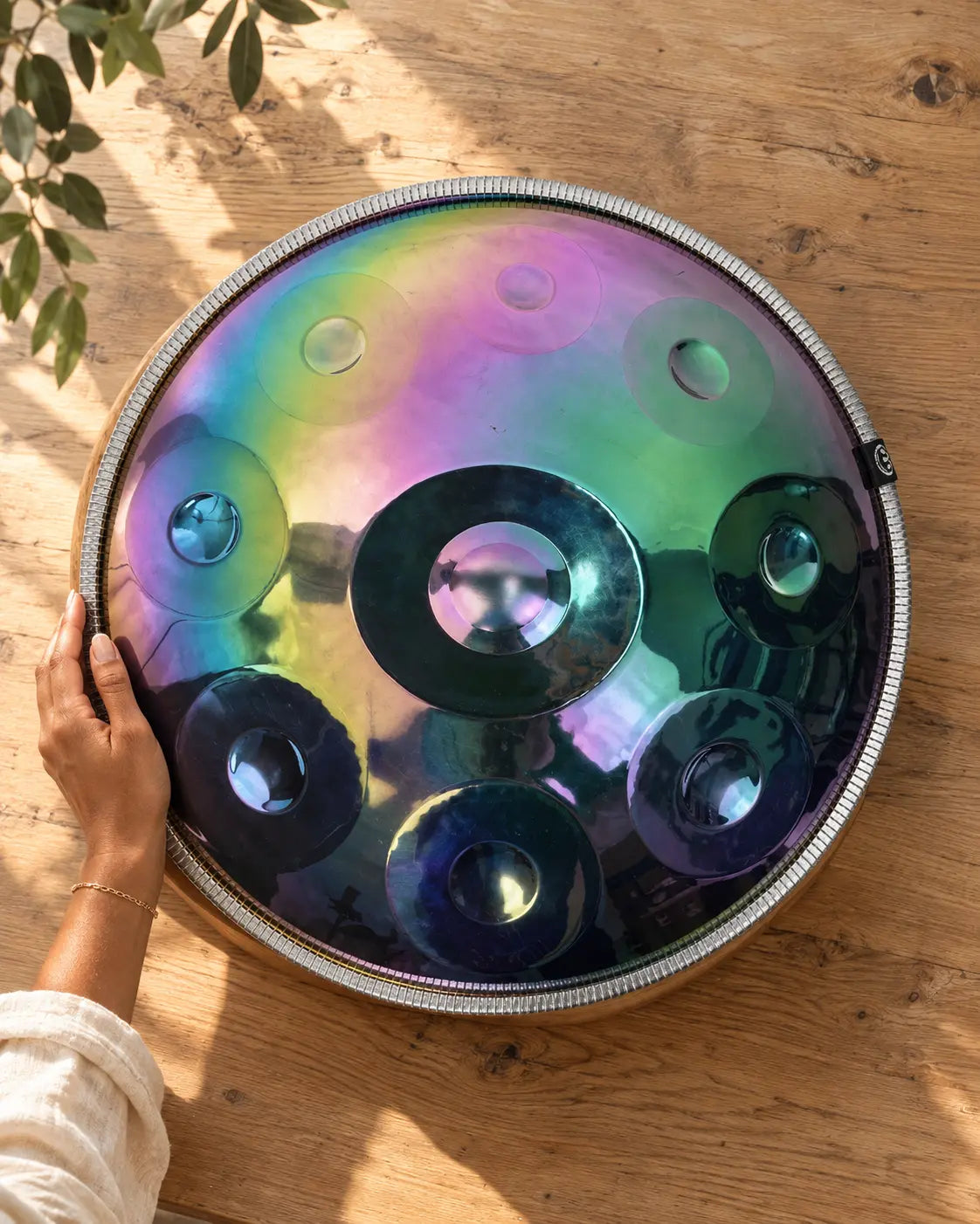 Handpan Arc-en-ciel Ré Mineur Kurd 9, 10 ou 12 Notes