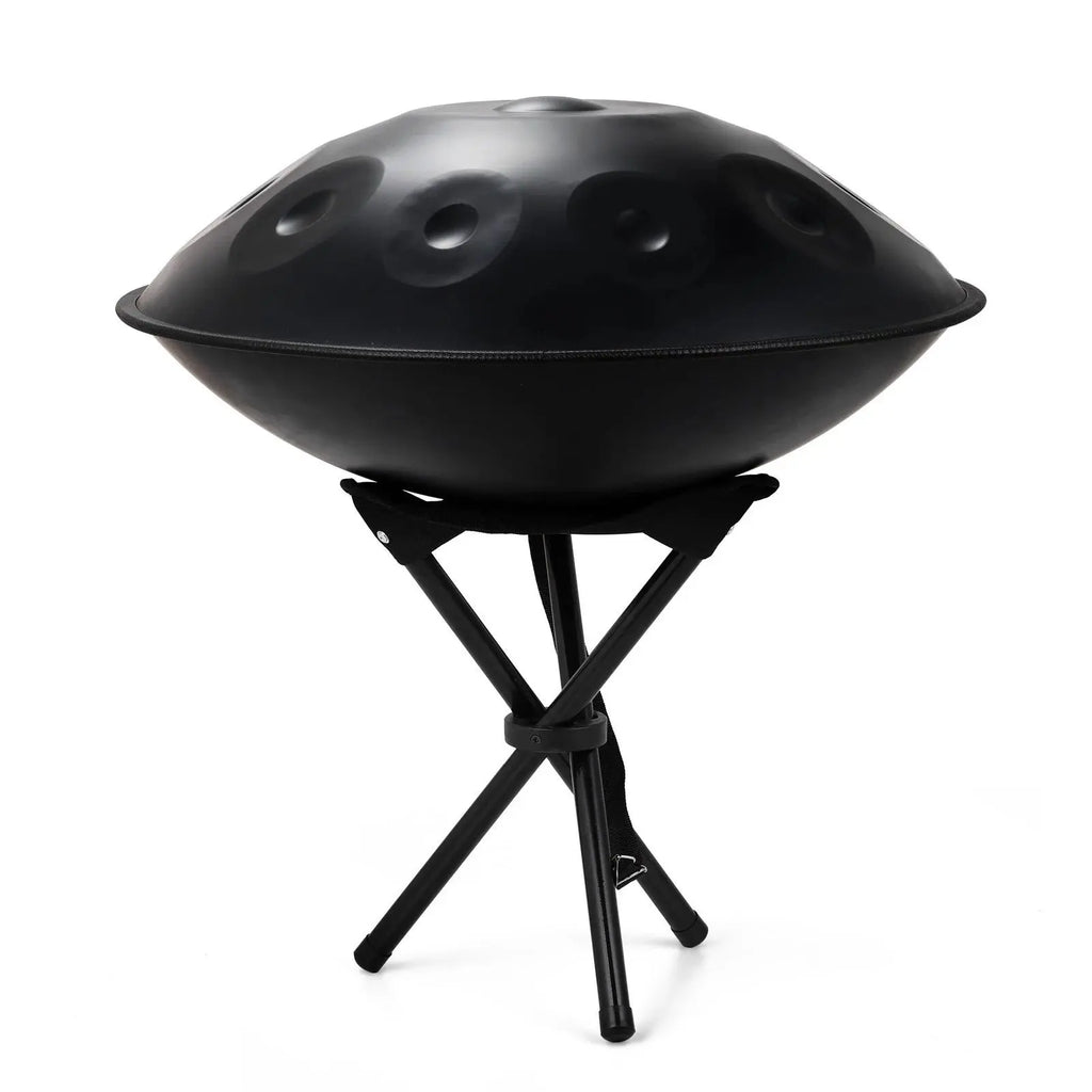 Handpan artisanal acier gamme Ré mineur Kurd dômes martelés