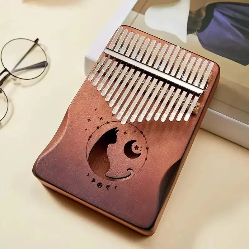 Kalimba chat 17 / 21 touches en bois
