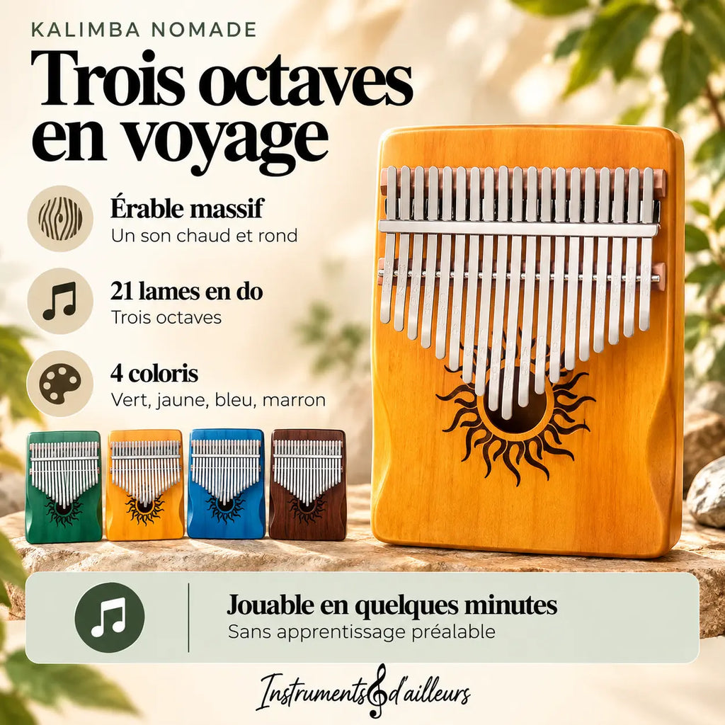 Kalimba 21 lames bois | Nomade