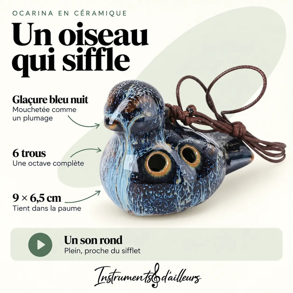 Ocarina oiseau 6 trous