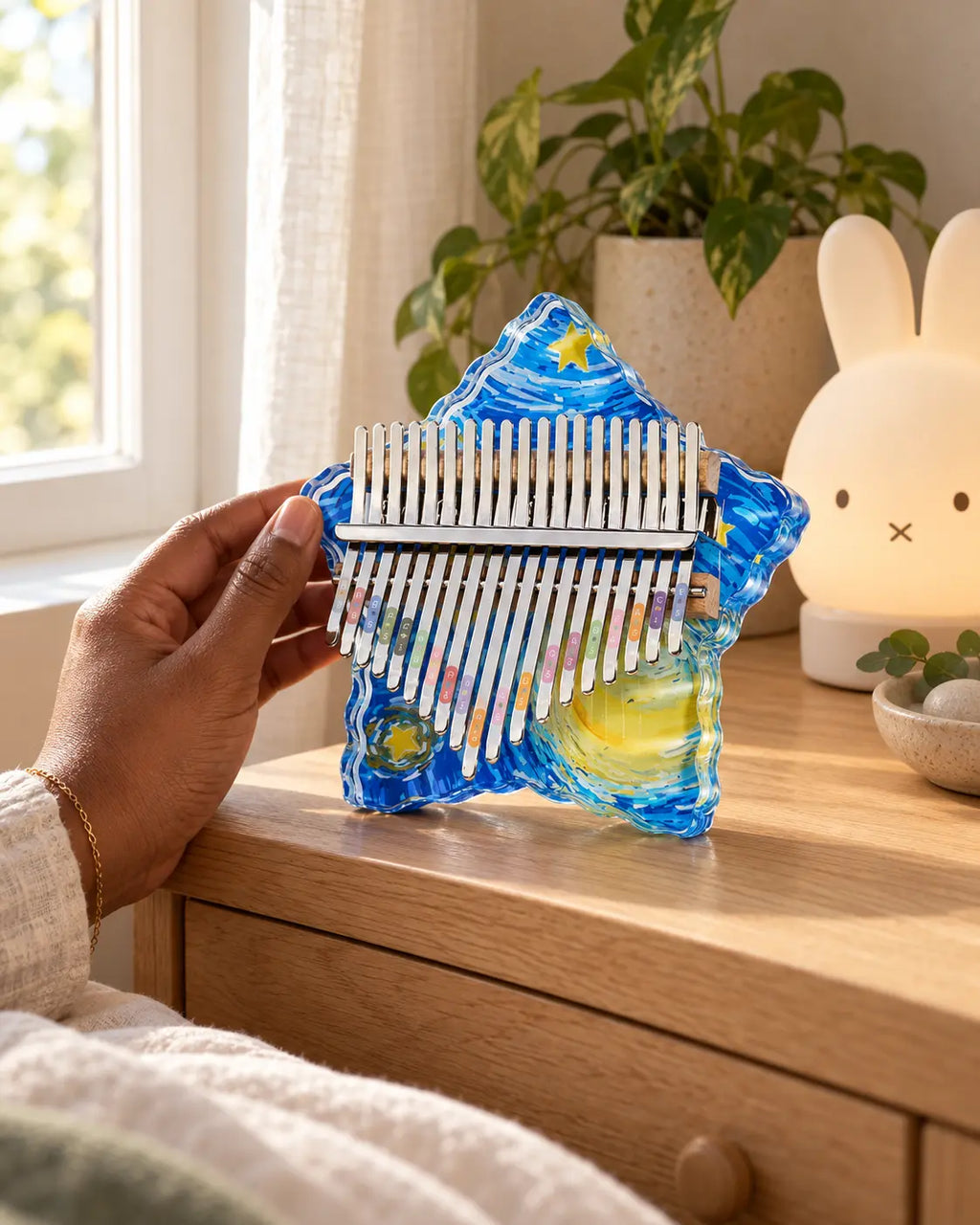 Kalimba Van Gogh 21 lames do majeur accordées son cristallin
