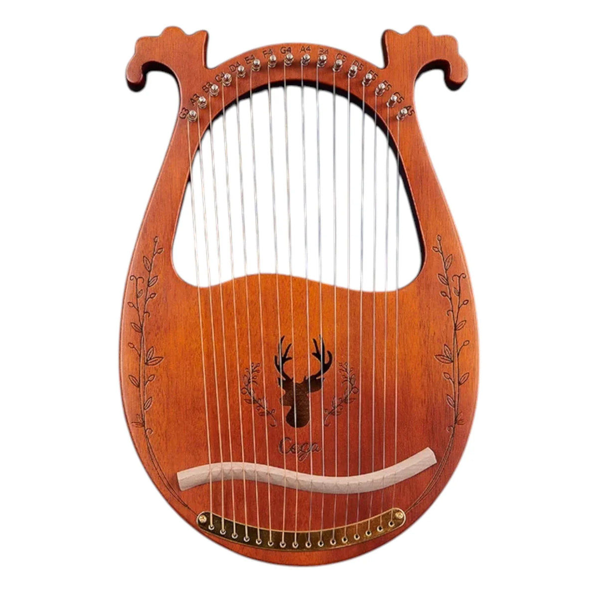 Lyre 16 cordes acajou