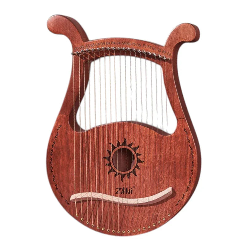 Lyre 19 cordes caisse de résonance